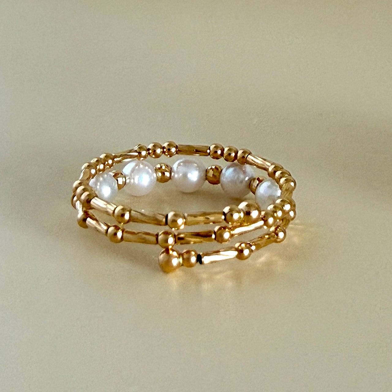 18k ビッグパールリング　イエローゴールド パールリング TR2592 K18イエローゴールド チェカ | cheka Diamond