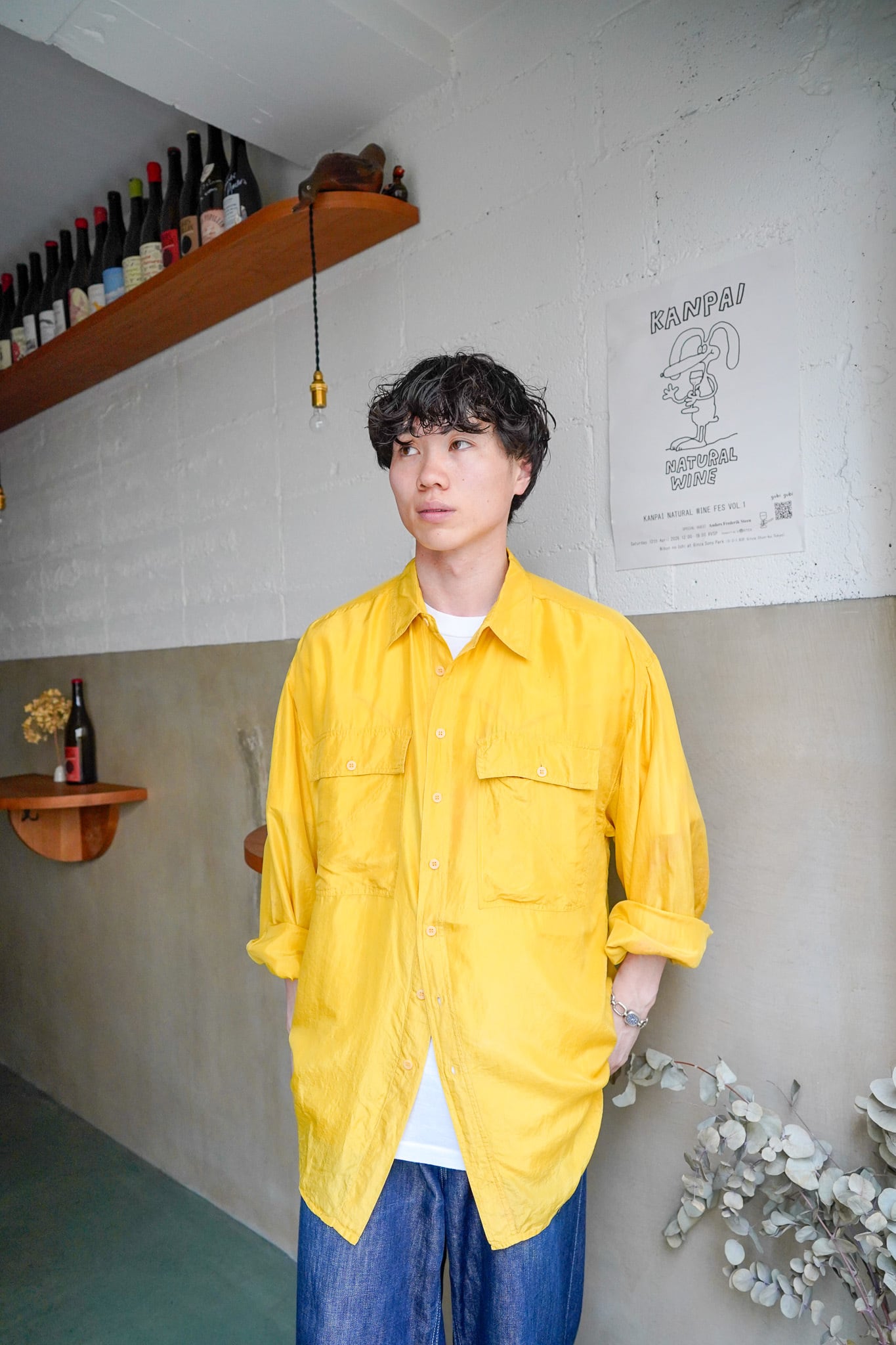 【1980s】"Avanti" Euro Long Sleeve Silk Shirts. / 6−159