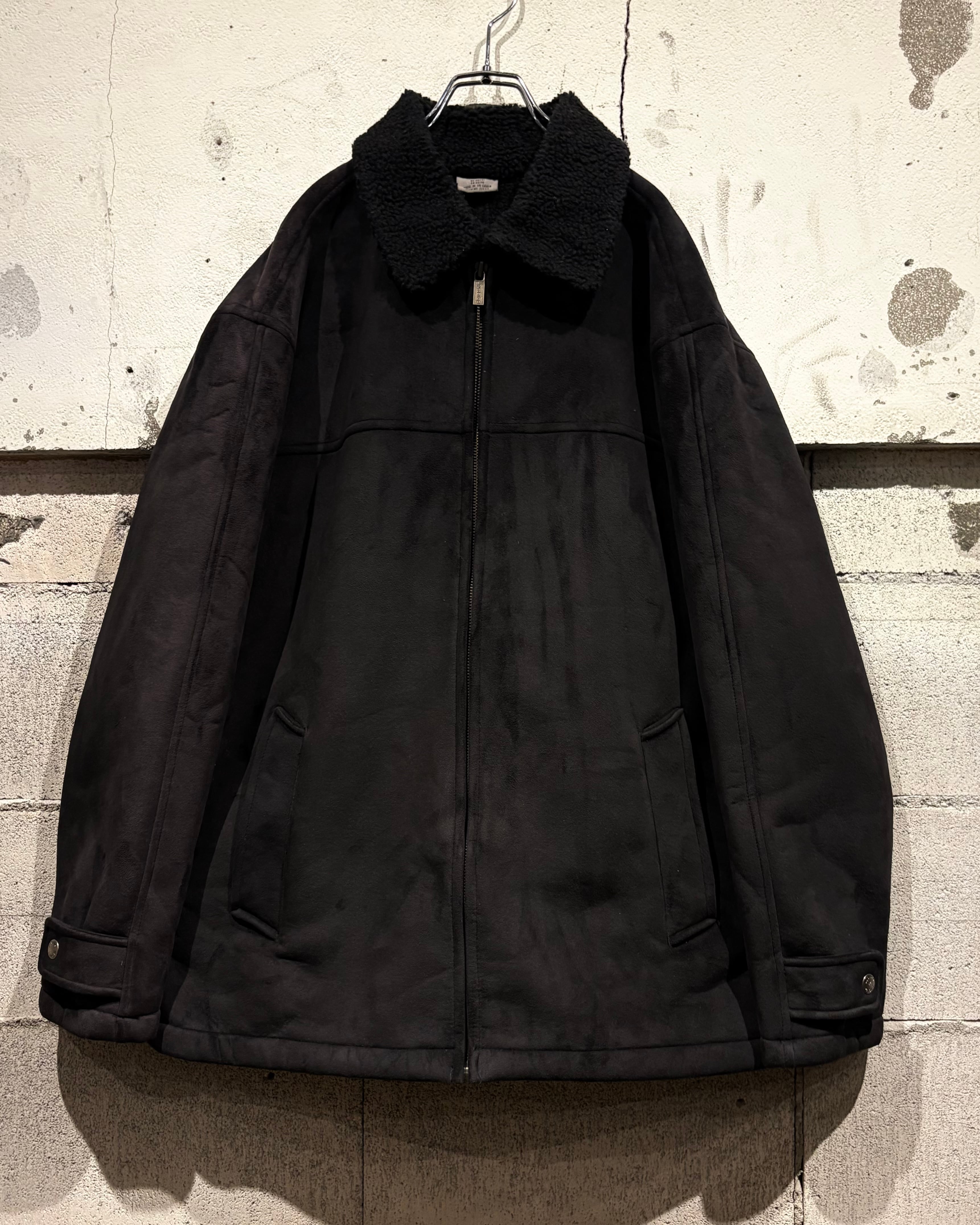 Caka otto】 “Pierre Cardin” Loose Faux Mouton Zip Jacket | Caka