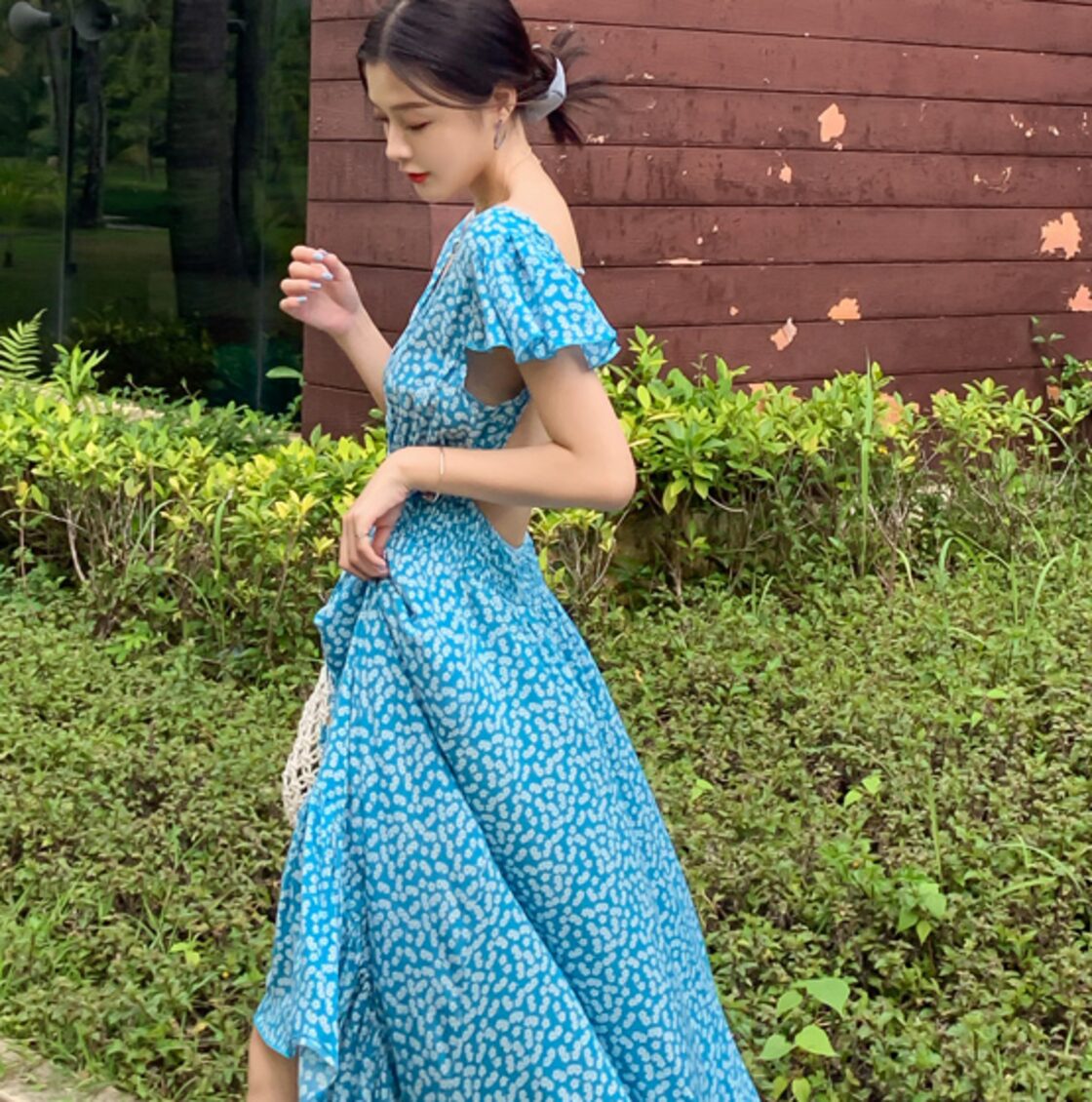 ❤️新品未使用❤️Cherir la femme七分袖レースブラウスMグリーン系 