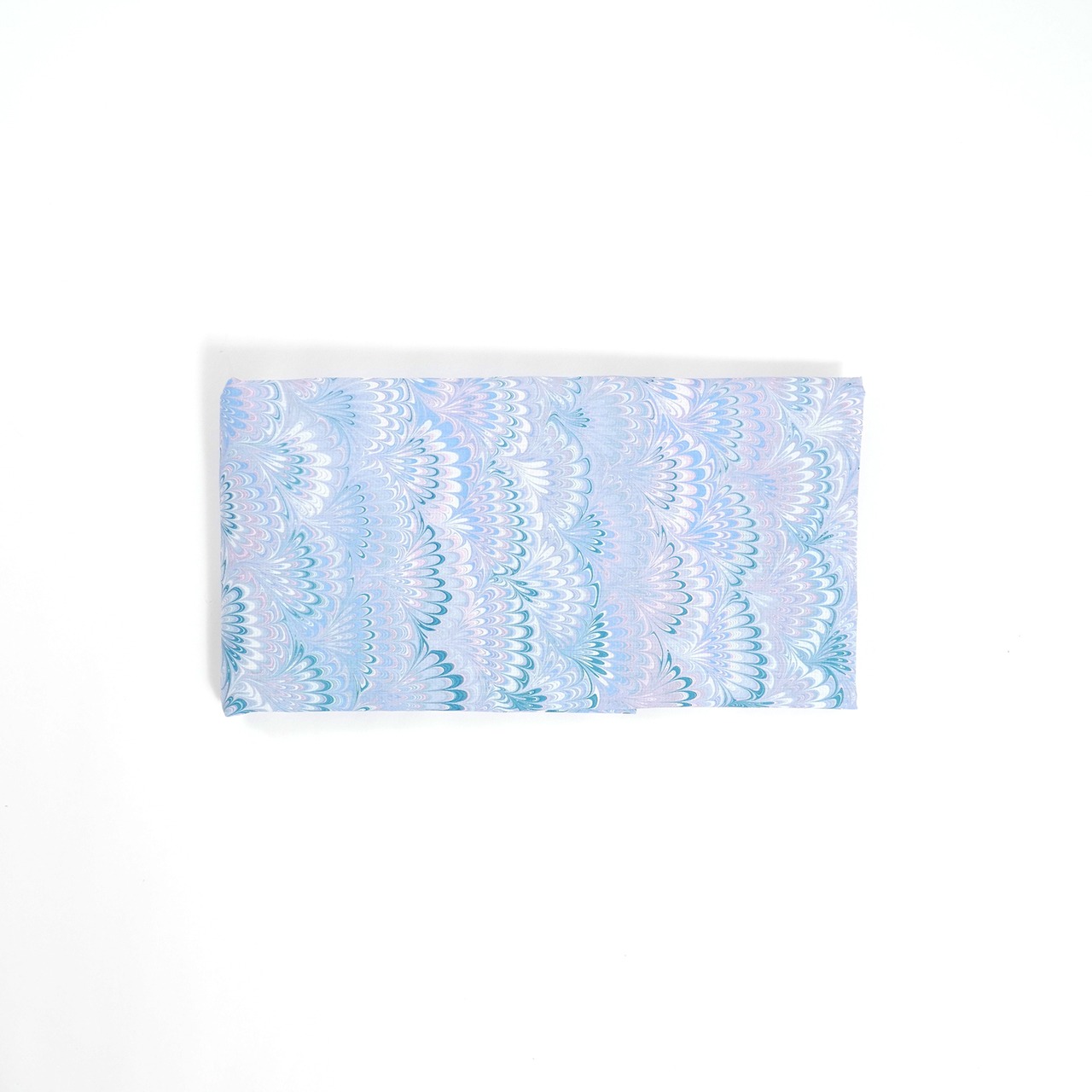 ❤︎suminagashiリバーシブル半巾帯  ハート墨流し［ 孔雀青×sunset　花火柄 ］ハートチェーン