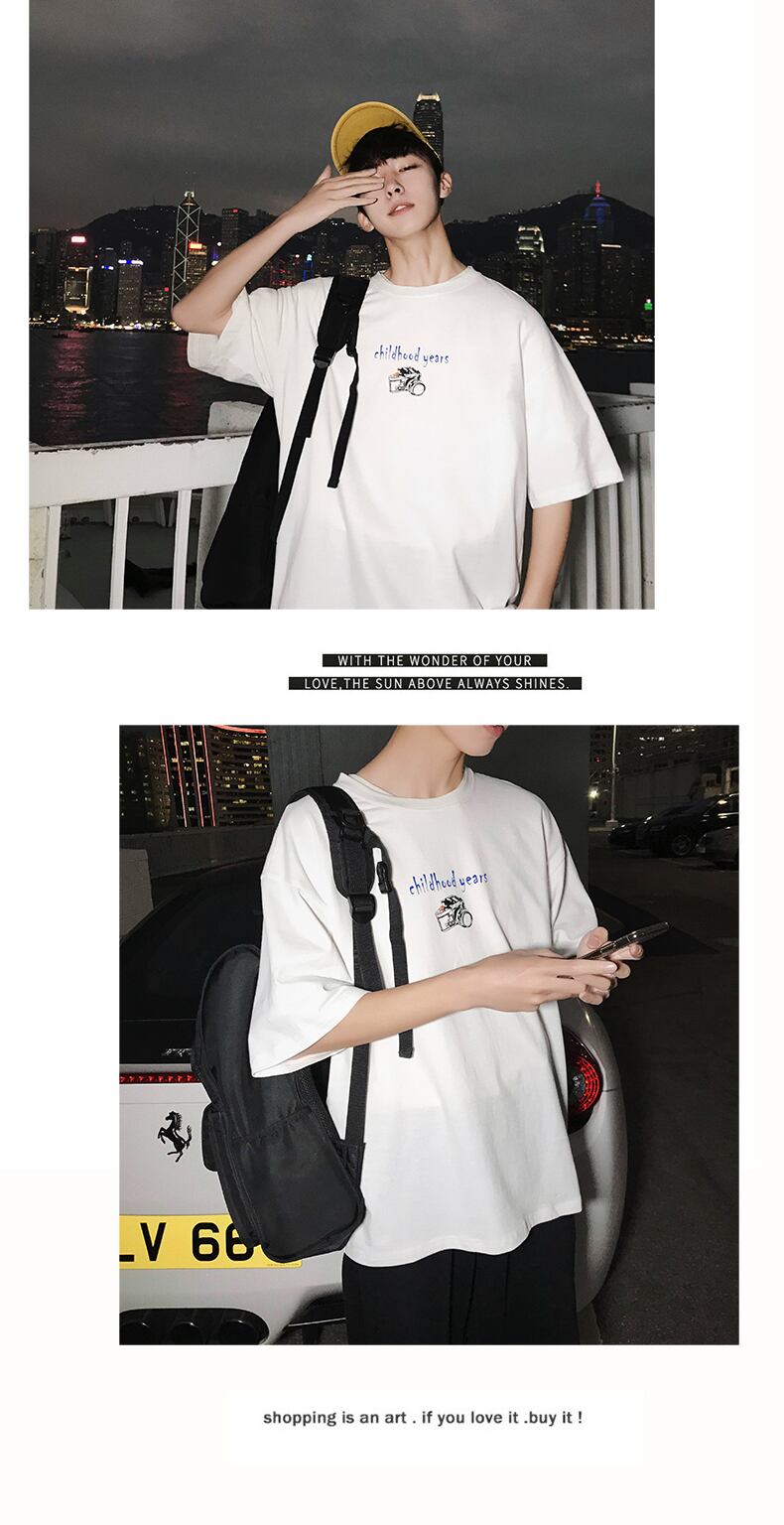 全2色 Tシャツ カットソー プリント カジュアル シンプル