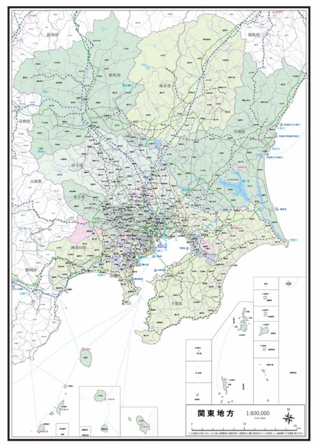 P8関東地方 全情報 空港 港湾 K Kanto P8 楽地図 日本全国の白地図ショップ