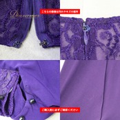 社交ダンス 衣装 in the MOOD インザムード ドレス ワンピース スタンダード パープル系 紫 無地 レース 上品 高級感 ダンス パーティ 発表会 レディース ステージ エレガント