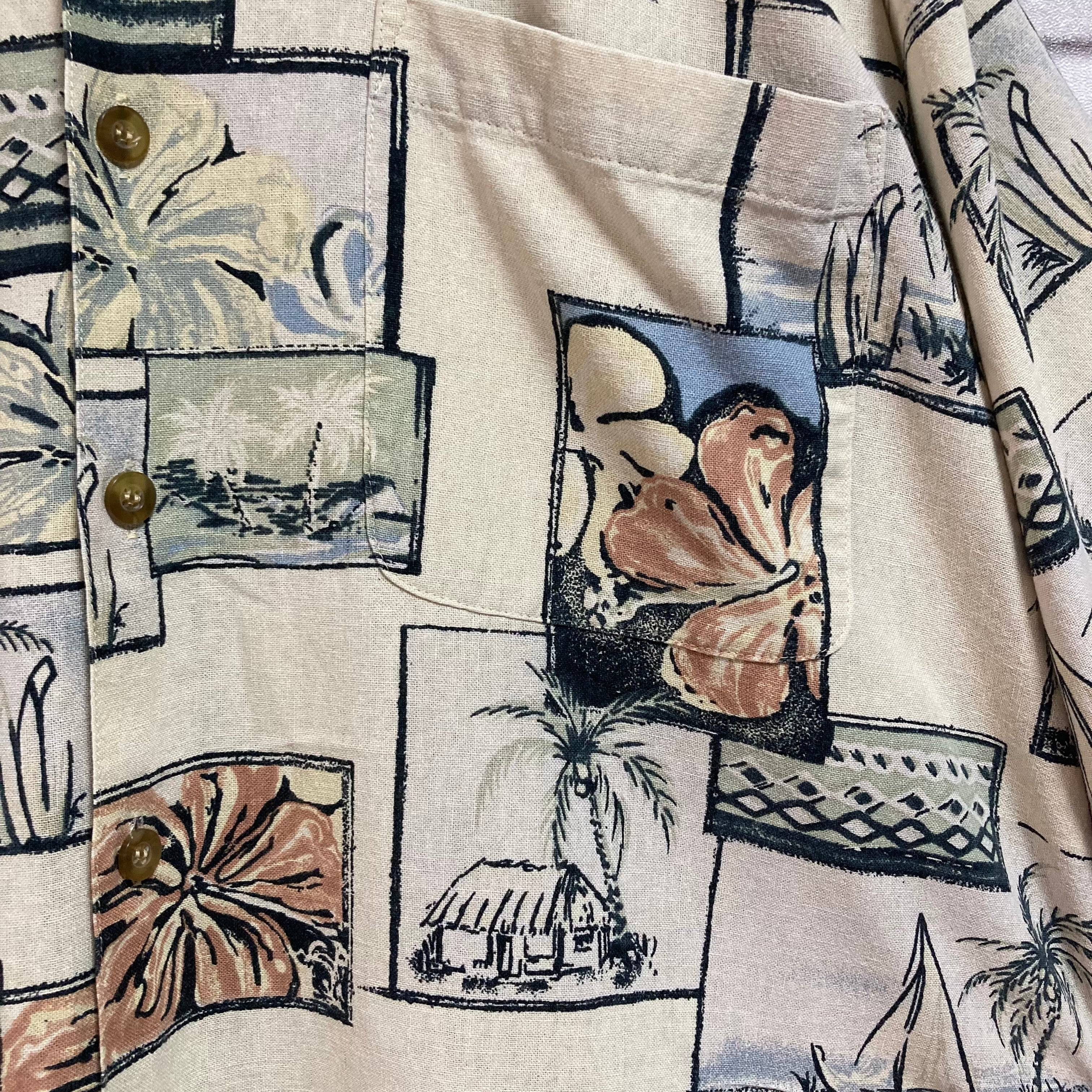 ハワイアンシャツのイラストアート ハワイアンシャツのイラストアート