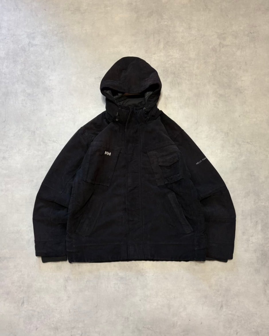 【Used】“HELLY HANSEN” Corduroy Hooded Jacket BLACK