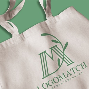 モダンなMリーフのロゴ