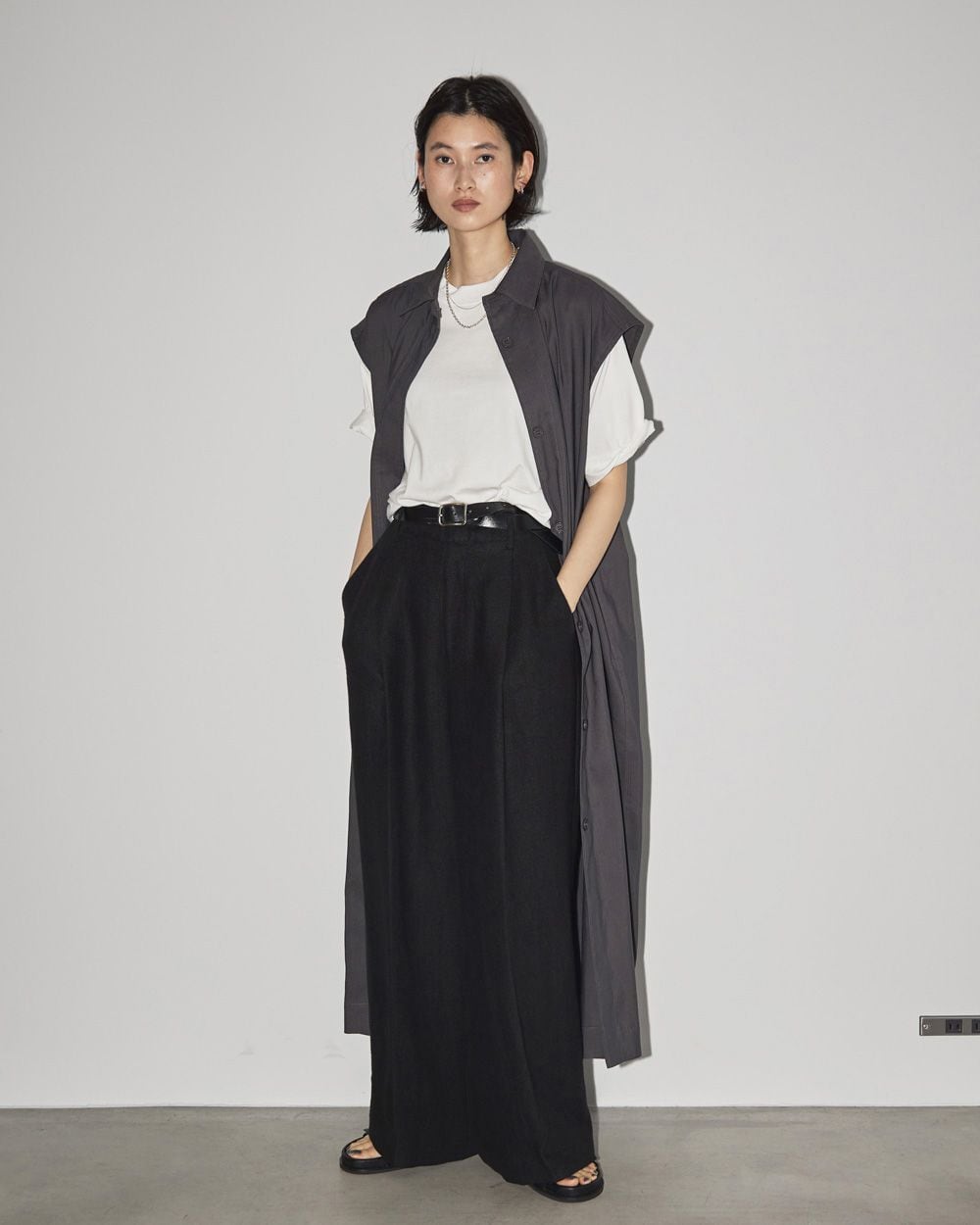 【未使用】TODAYFUL  2waycollar Long Vest