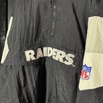 90s STARTER NFL RAIDERS ナイロンアノラックフーディー　黒　レイダース　スターター　ビッグサイズ