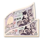 子猫紙幣　フルカラーメモ帳（30枚綴り）