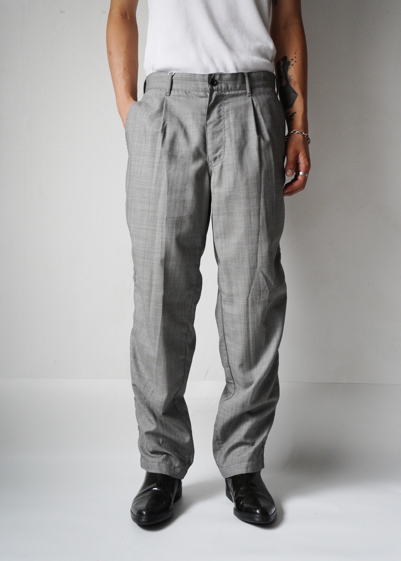 COMME des GARCONS HOMME 08SS wool stitching pants