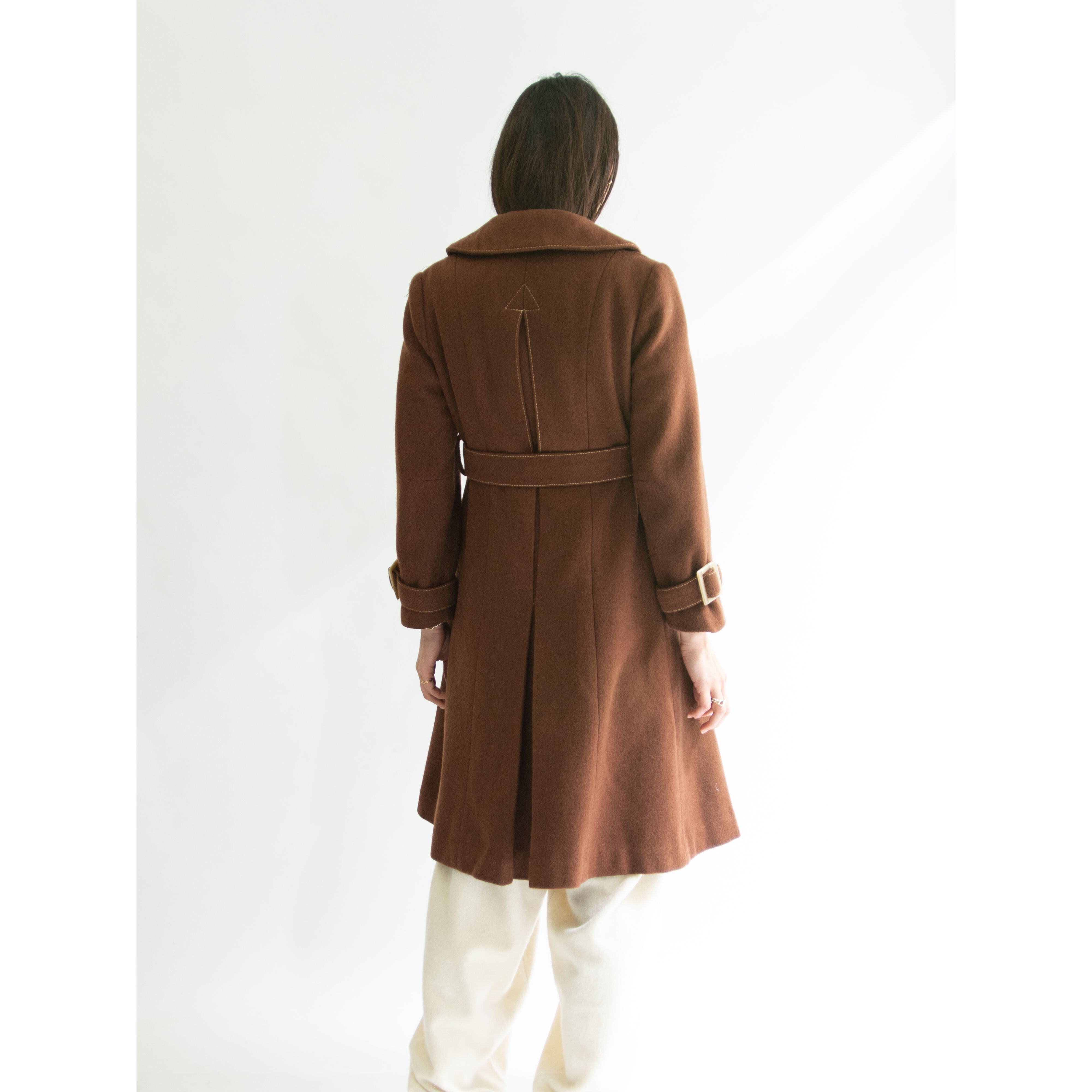 【Emily Jane】Made in England belted wool coat(英国製 ベルテッドウールコート )11b