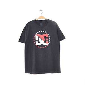 DC SHOES コットン ロゴプリント クルーネック 半袖 Tシャツ メンズM USA アメカジ ストリート 古着 @BB0435