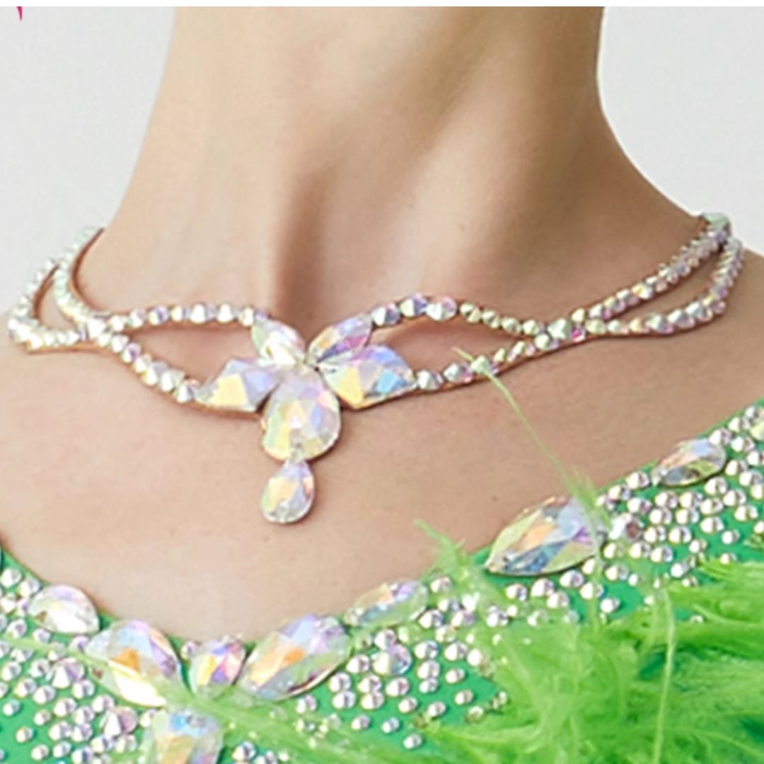 オーロラフラワーモチーフ・エレガントネックレス ds0822