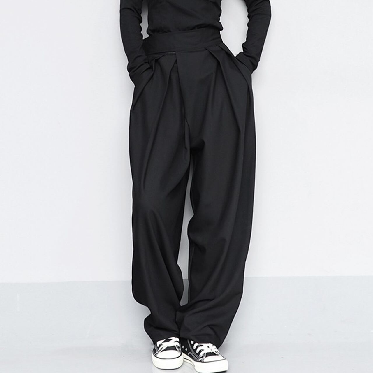 ウエストシェイプレッグワイドパンツ R00432