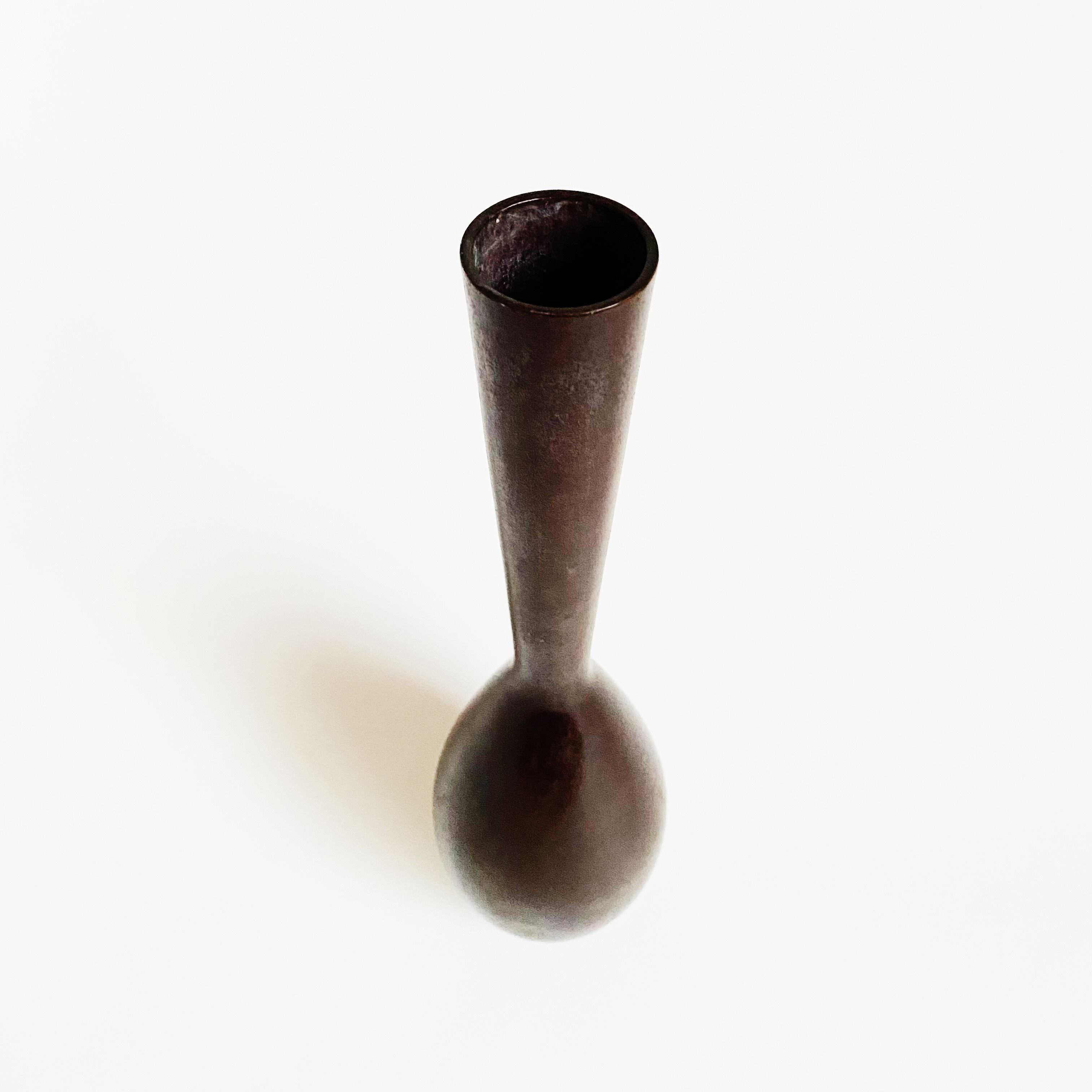 【03501】 鋳鉄 銅器 瓢箪 花瓶 一輪挿し 在銘 03501】 鋳鉄 銅器 瓢箪 花瓶 一輪挿し 在銘