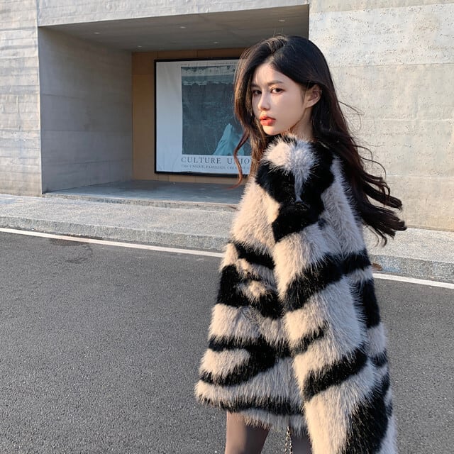 セーター レディース トップス ニット 総柄 かっこいい Vネック