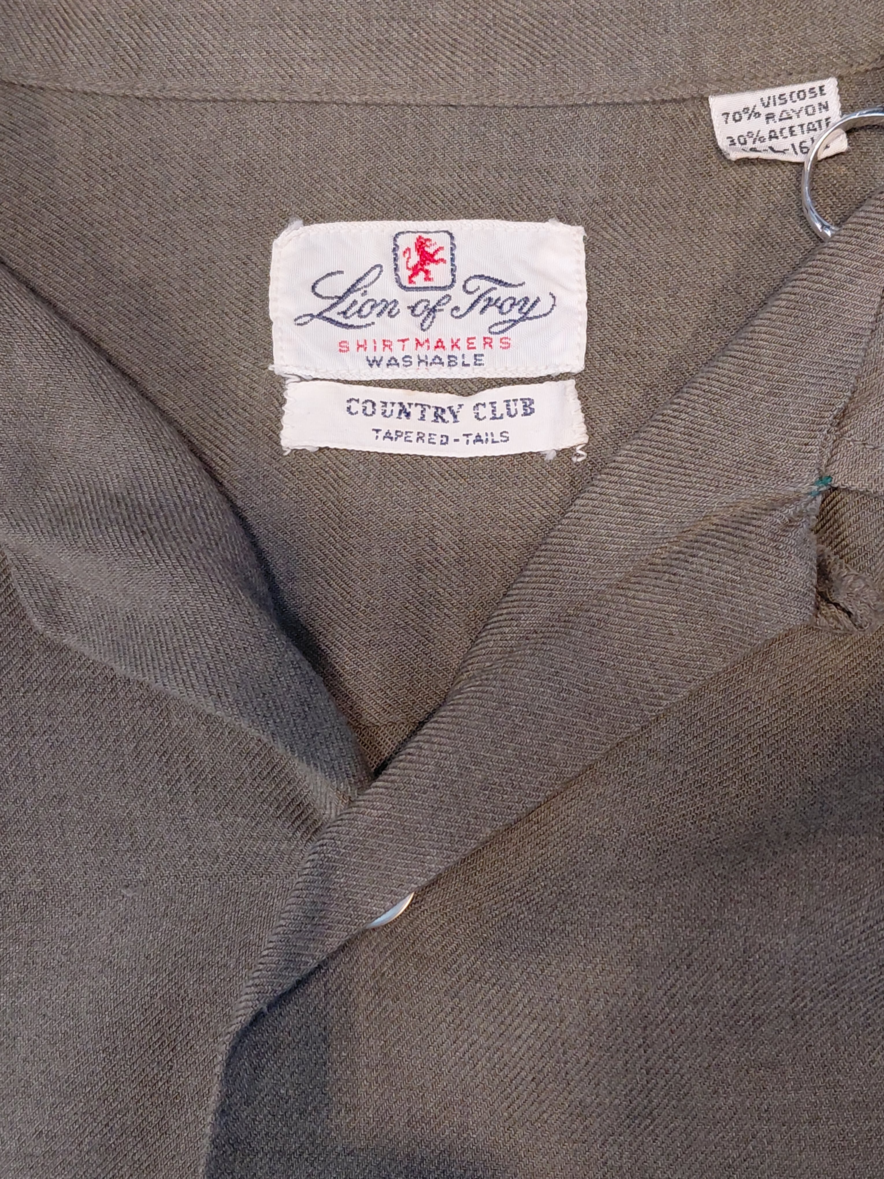 60s Lion of Troy rayon×acetate shirt size.L | THE LIGHT CLOTHING