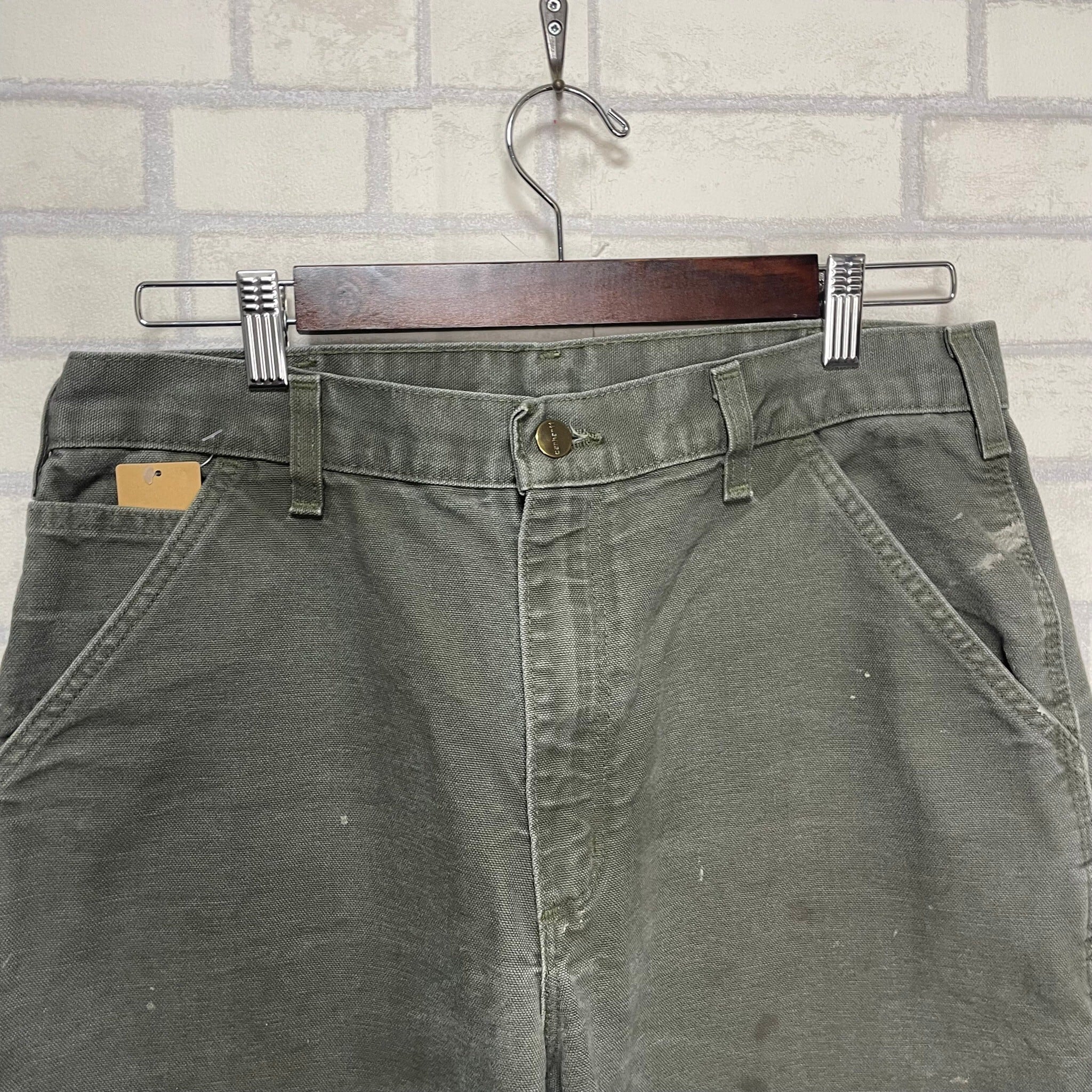 W33×L32】Carhartt ペインターパンツ 革パッチ | 古着屋OLDGREEN