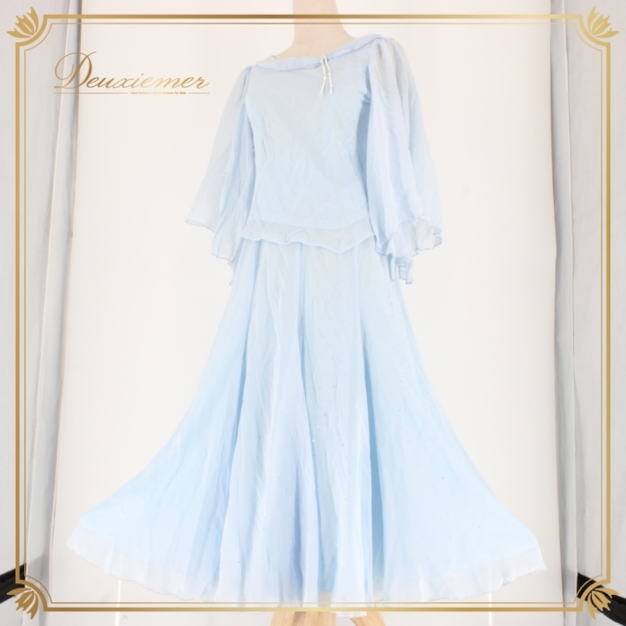 社交ダンス 衣装 スタンダード 上下セット ツーピース レッスンウェア パーティ衣装 水色 ブルー系 無地 シンプル ラインストーン フェミニン 軽やか セットアップ 母の日 おしゃれ かわいい ダンス衣装 レディース 一部殺菌 用途多様 カジュアル 夏用 通気性 日本製 コスプレ 大人用 スモック 天使のような 上品