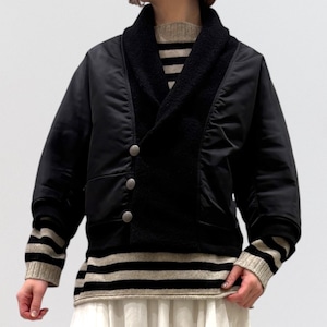 SHUKADO nylon twill vintage reversible short jacket