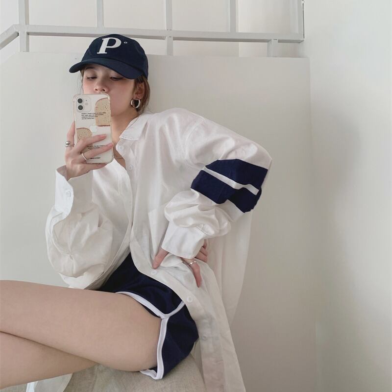 シャツ サマールーズトップス ロング 夏物 モンロー98324815416