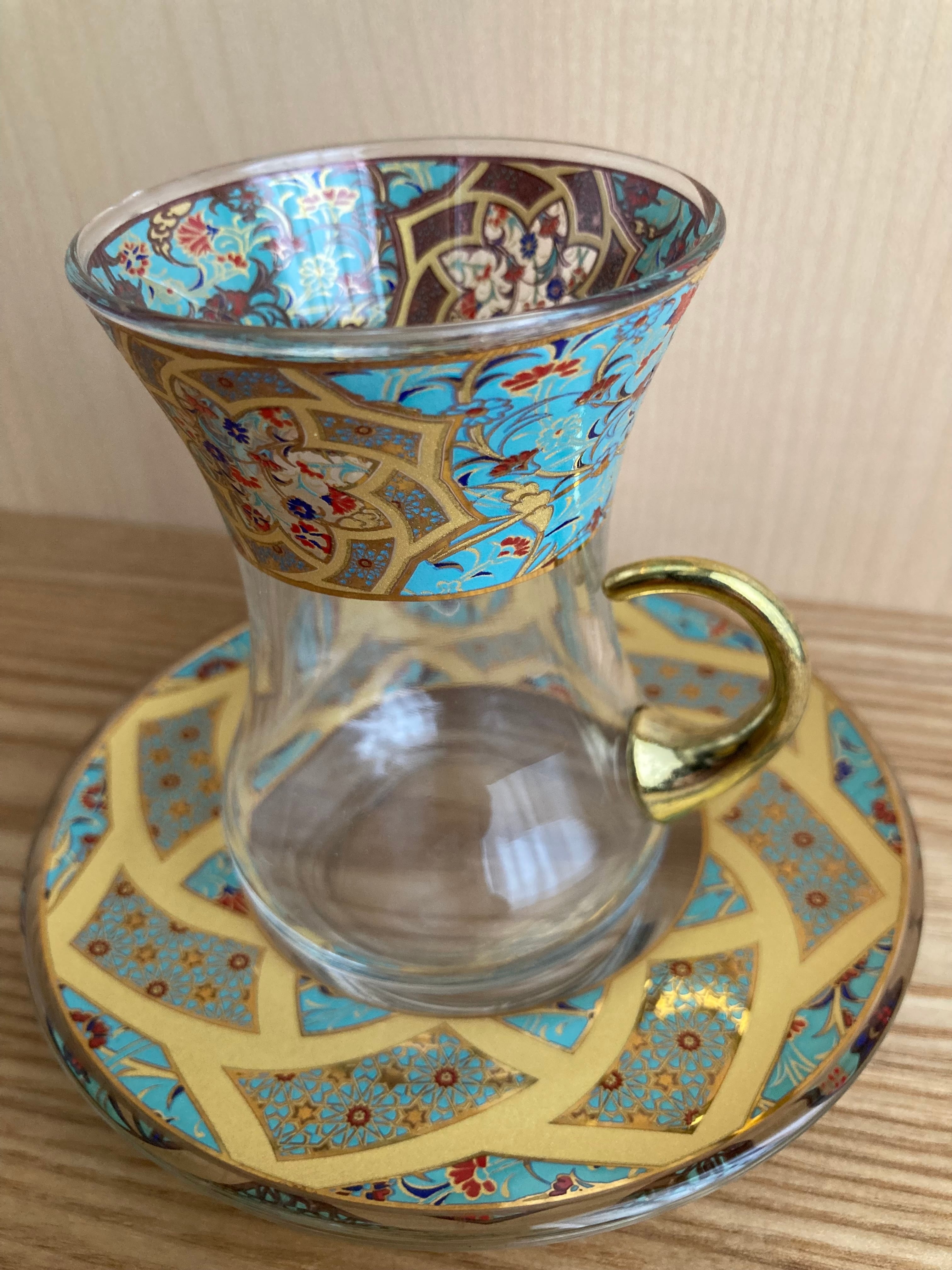 トルコ チャイグラス＆ソーサー 新品6客セット | green label