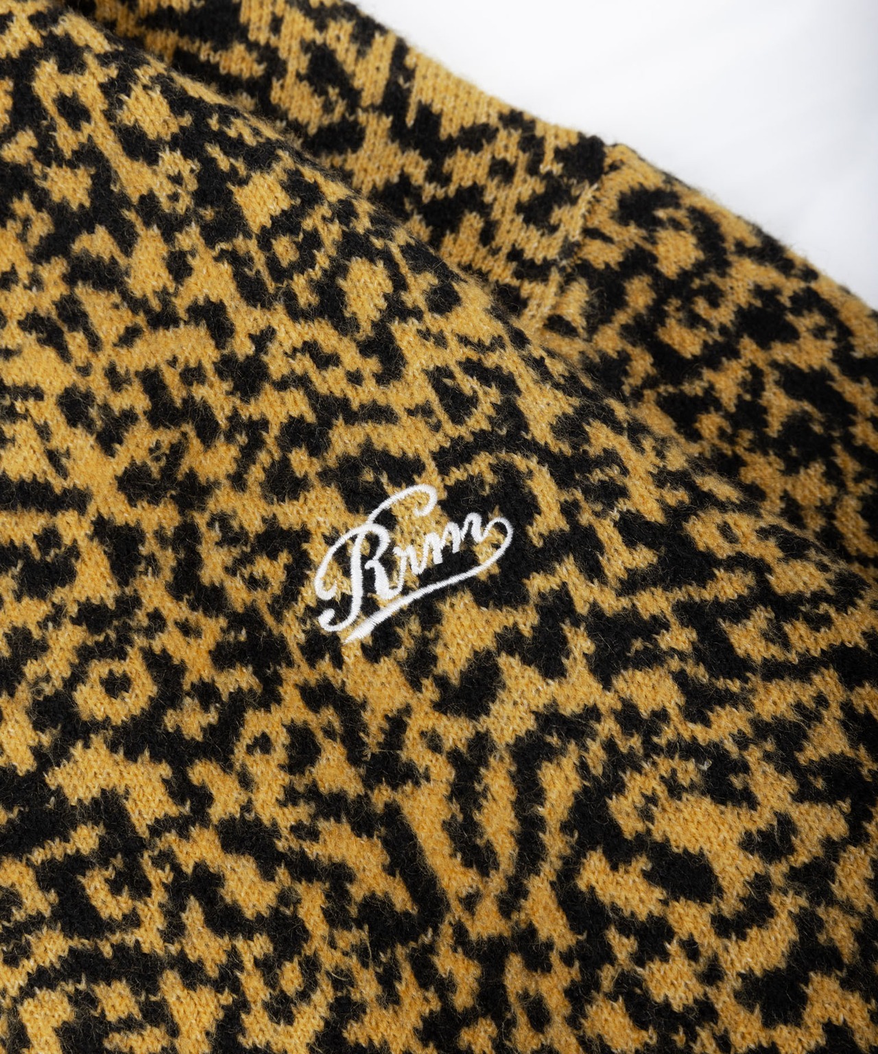 【#Re:room】LEOPARD JACQUARD BIG CARDIGAN［REK133］