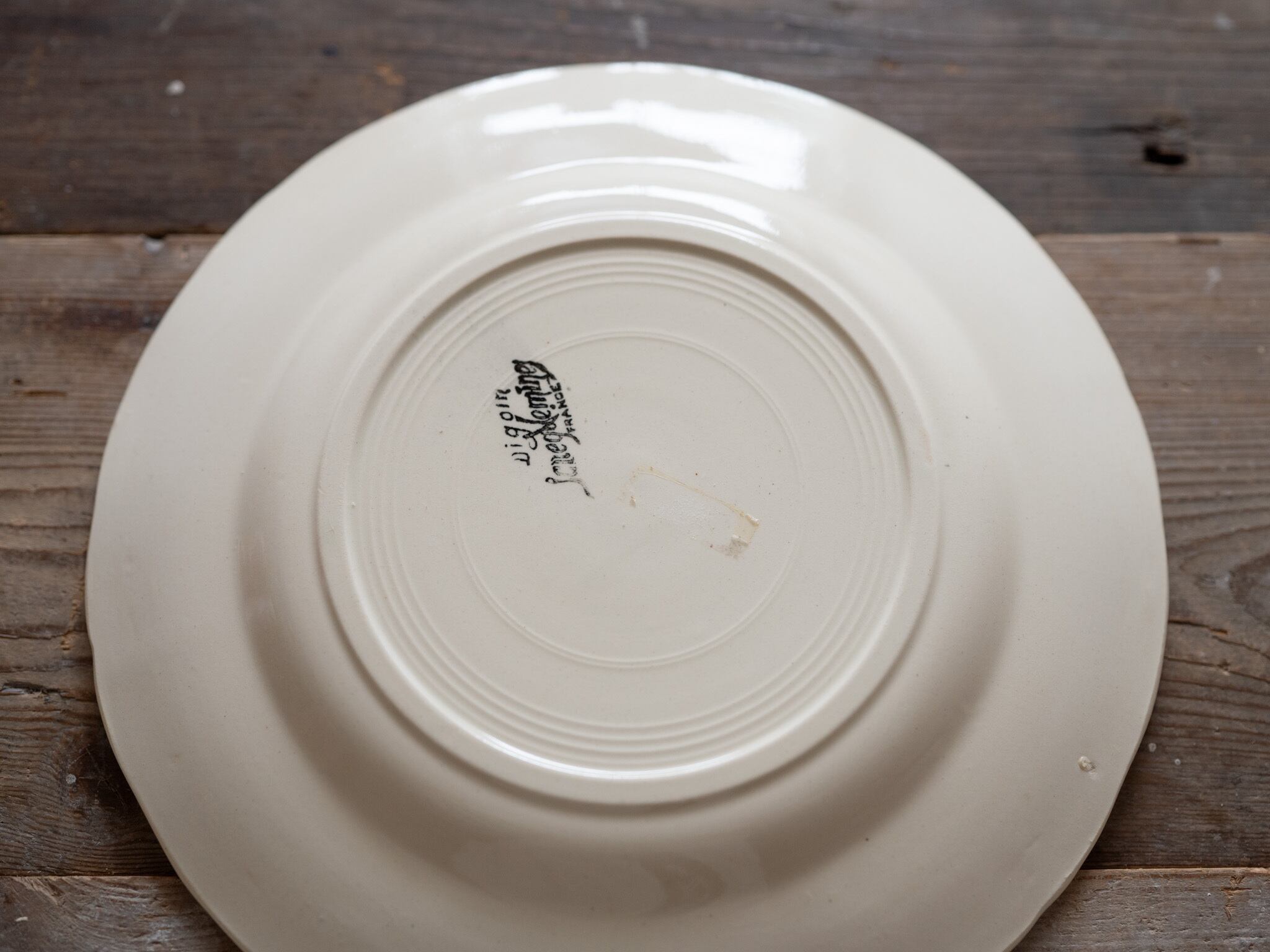 サルグミンヌ 花リムプレートA フランスアンティーク