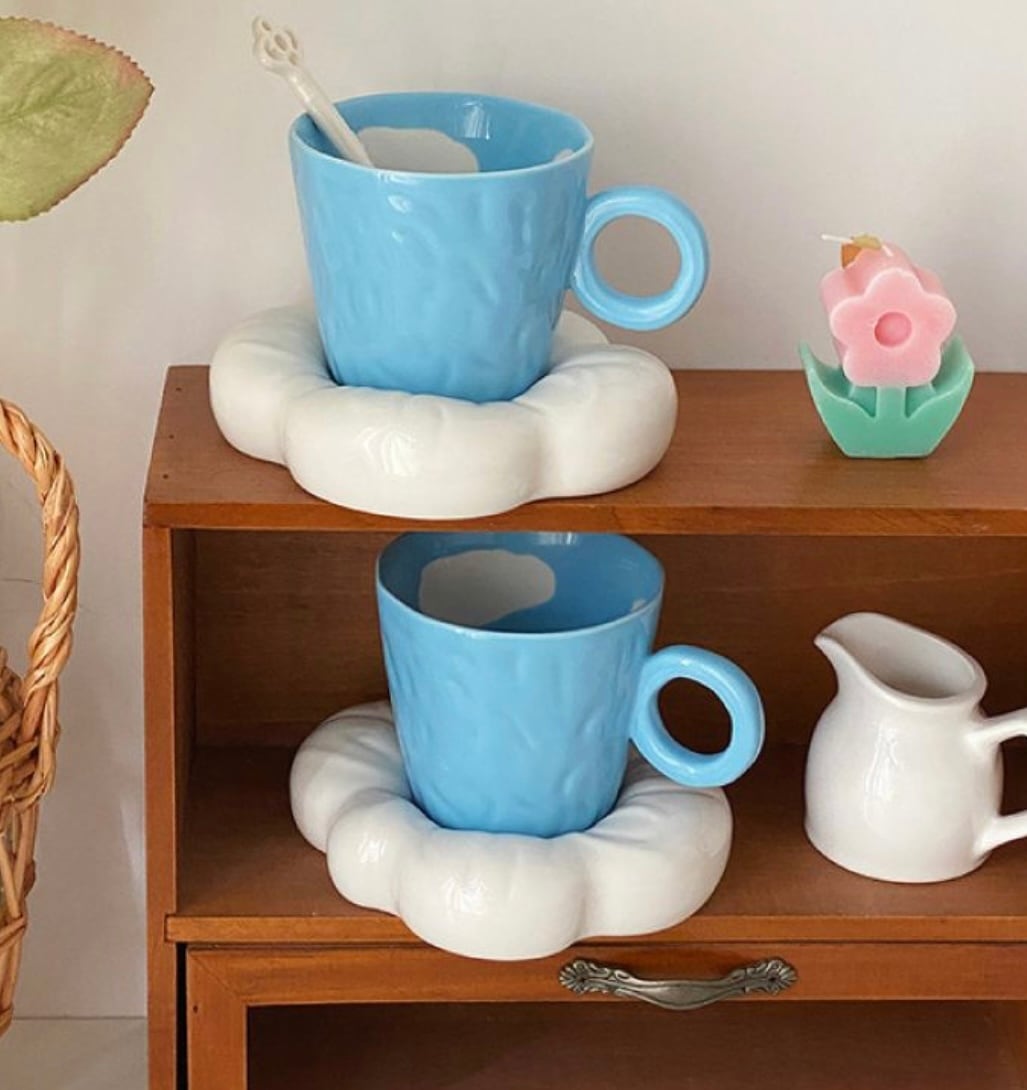 unique sky mug & saucer set / ユニーク スカイ マグカップ ソーサー