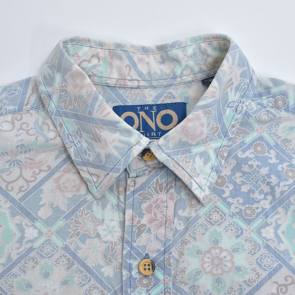 90s THE ONO SHIRT リバティハウス アンティーク調 ボタニカル柄 総柄