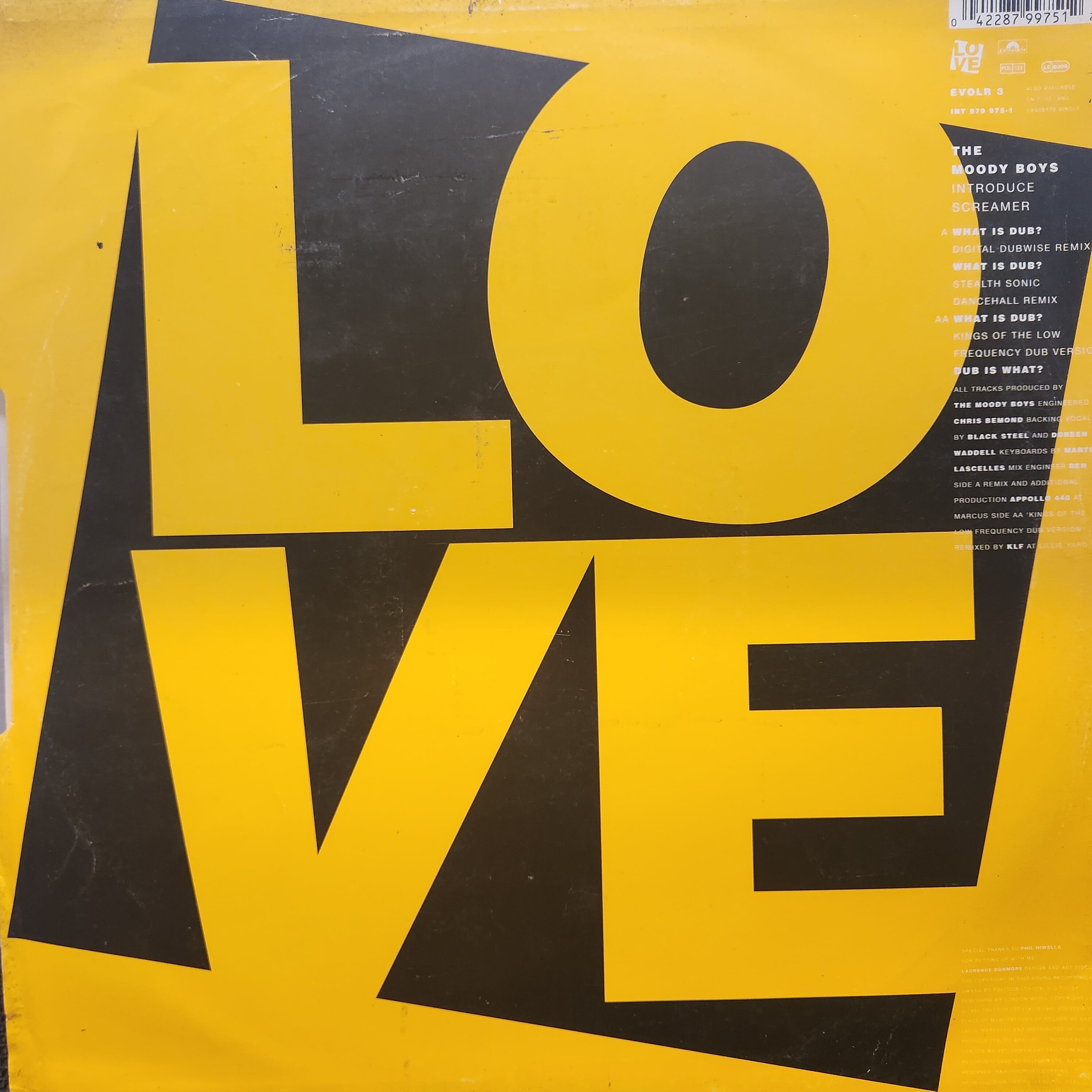 The Moody Boys Introduce Screamer / What Is Dub? (The KLF And Appollo 440 Remixes) [EVOLR 3] - 画像2