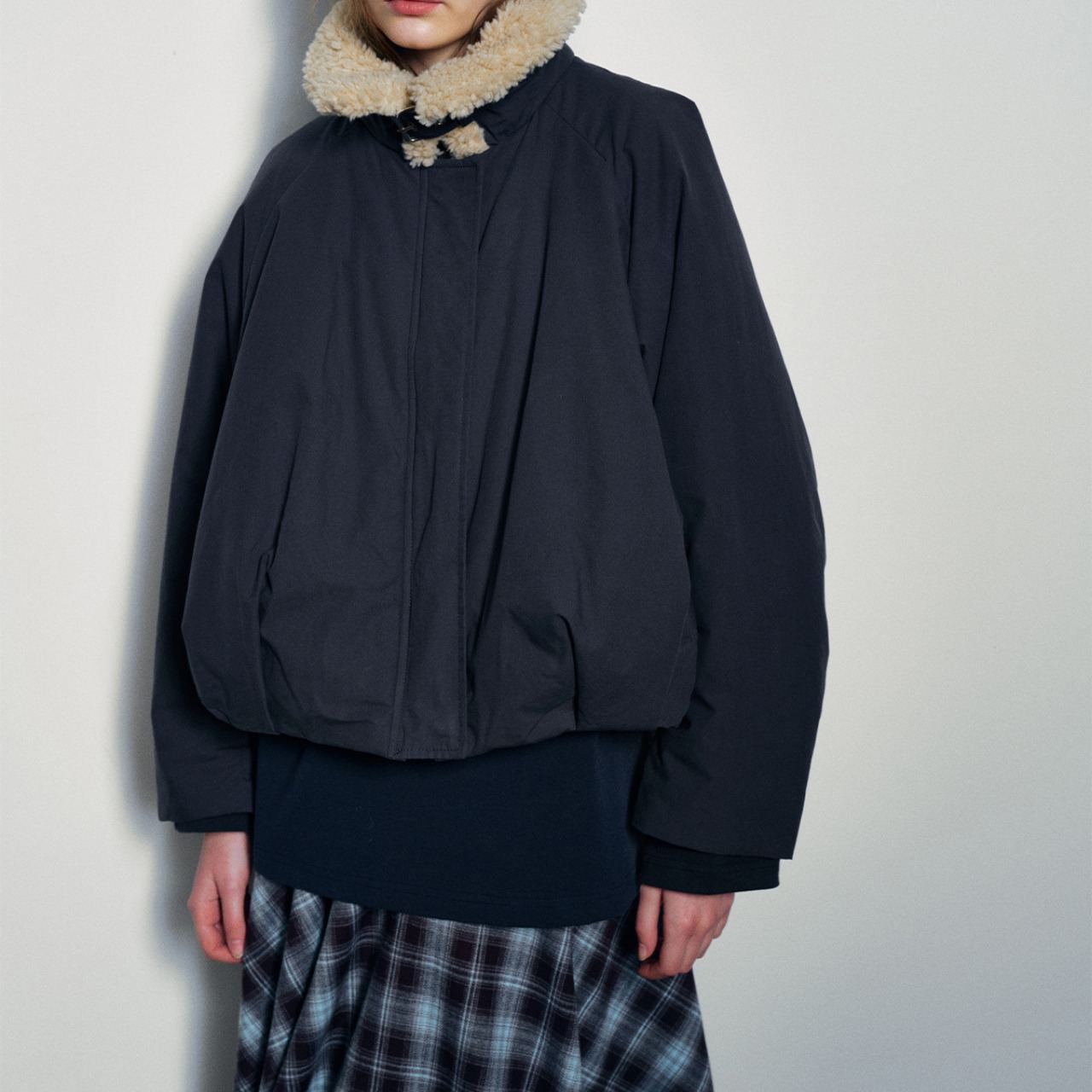 Boa Collar Short Jacket T3960