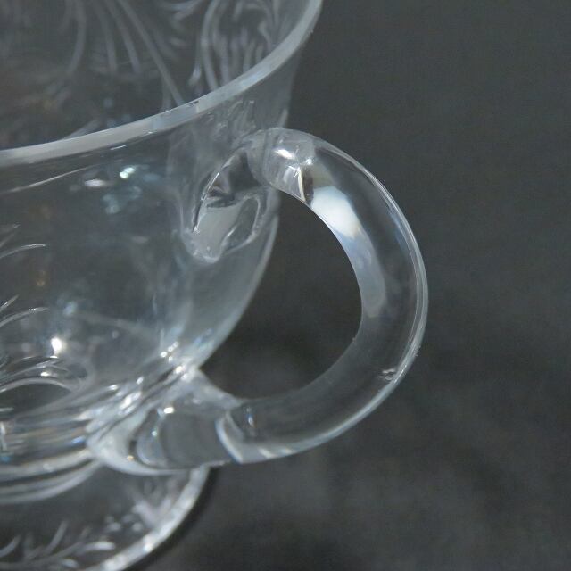 アメリカ ヴィンテージ カットガラス ダリア文 キャビネット