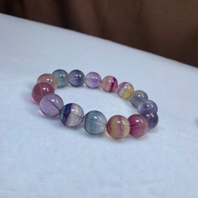 3.レア✩可愛いグラデーションフローライトブレスレット
