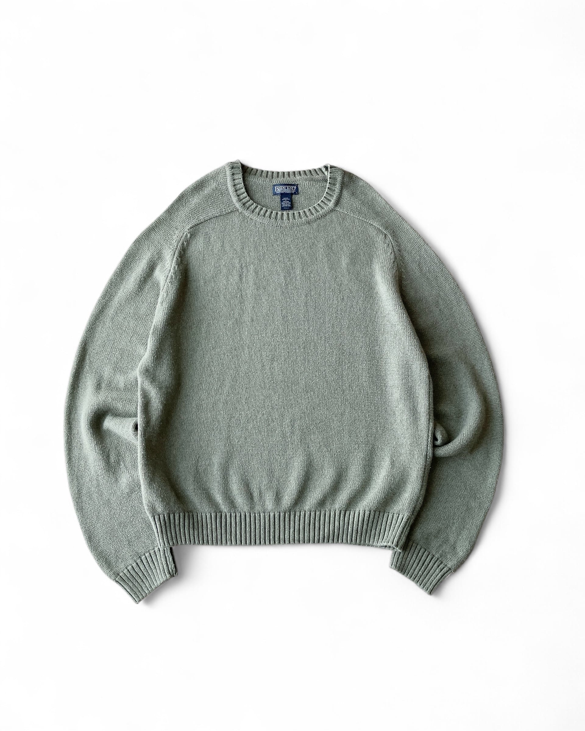 90s LANDS'END DRIFTER SWEATER Cotton Knit made in USA / ランズ