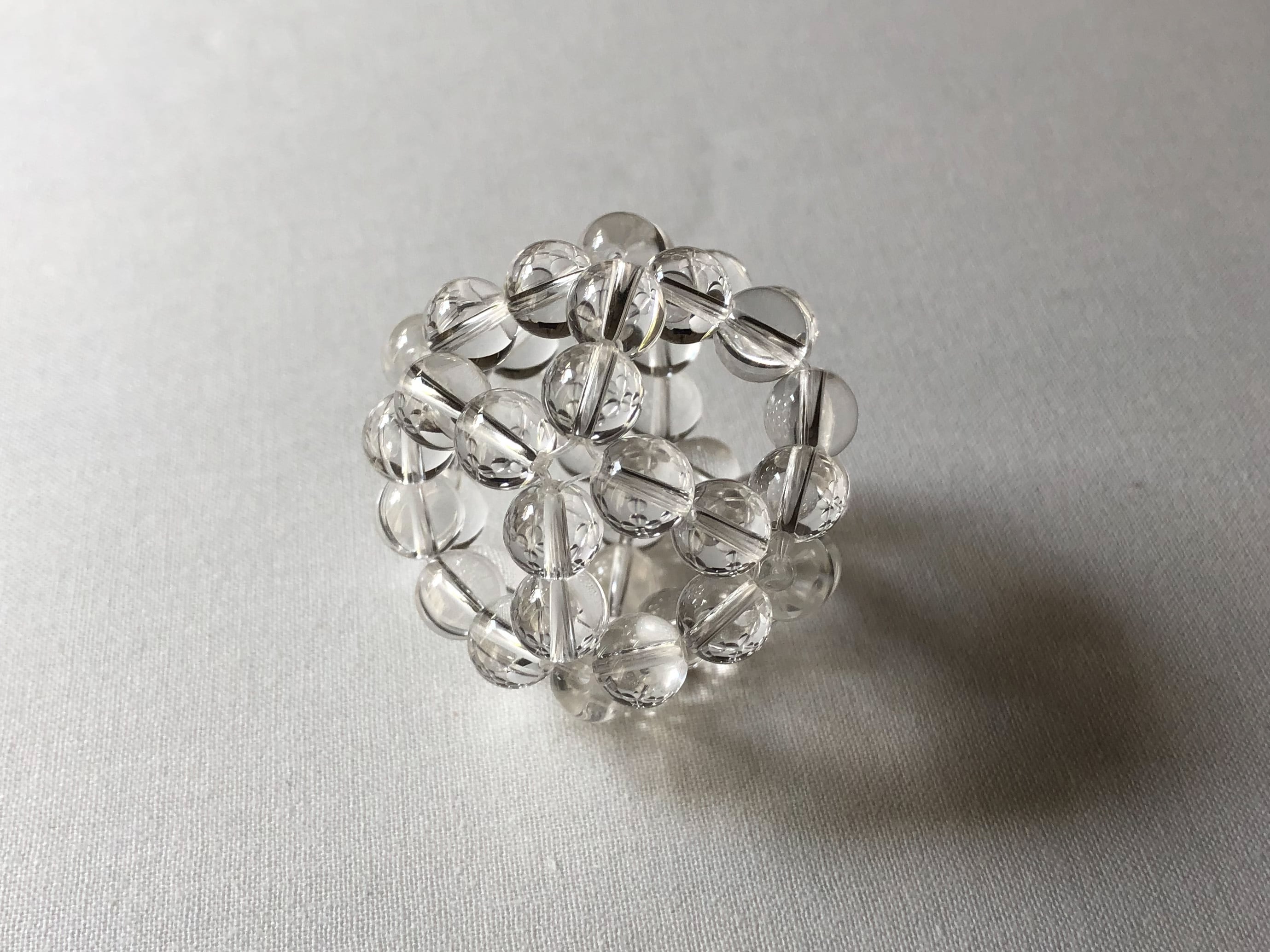 ローズクォーツのバッキーボールとベクトル平衡体 ローズクォーツのバッキーボールとベクトル平衡体