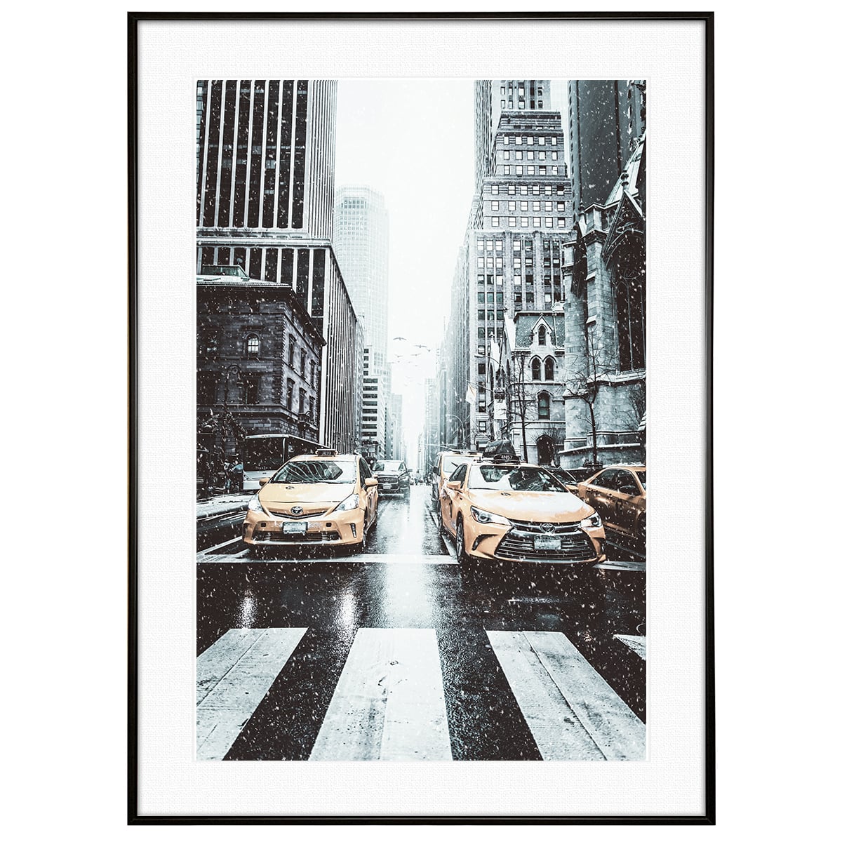 冬写真 アメリカ ニューヨーク州 雪のマンハッタン インテリアアート