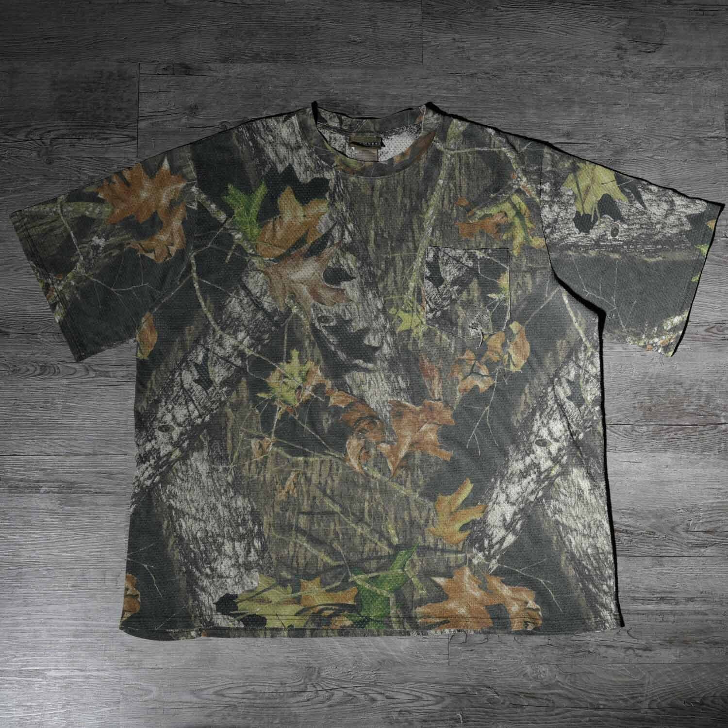 00s JERZEES Outdoors Realtree Camo Mesh Pocket T-Shirt / 3XL