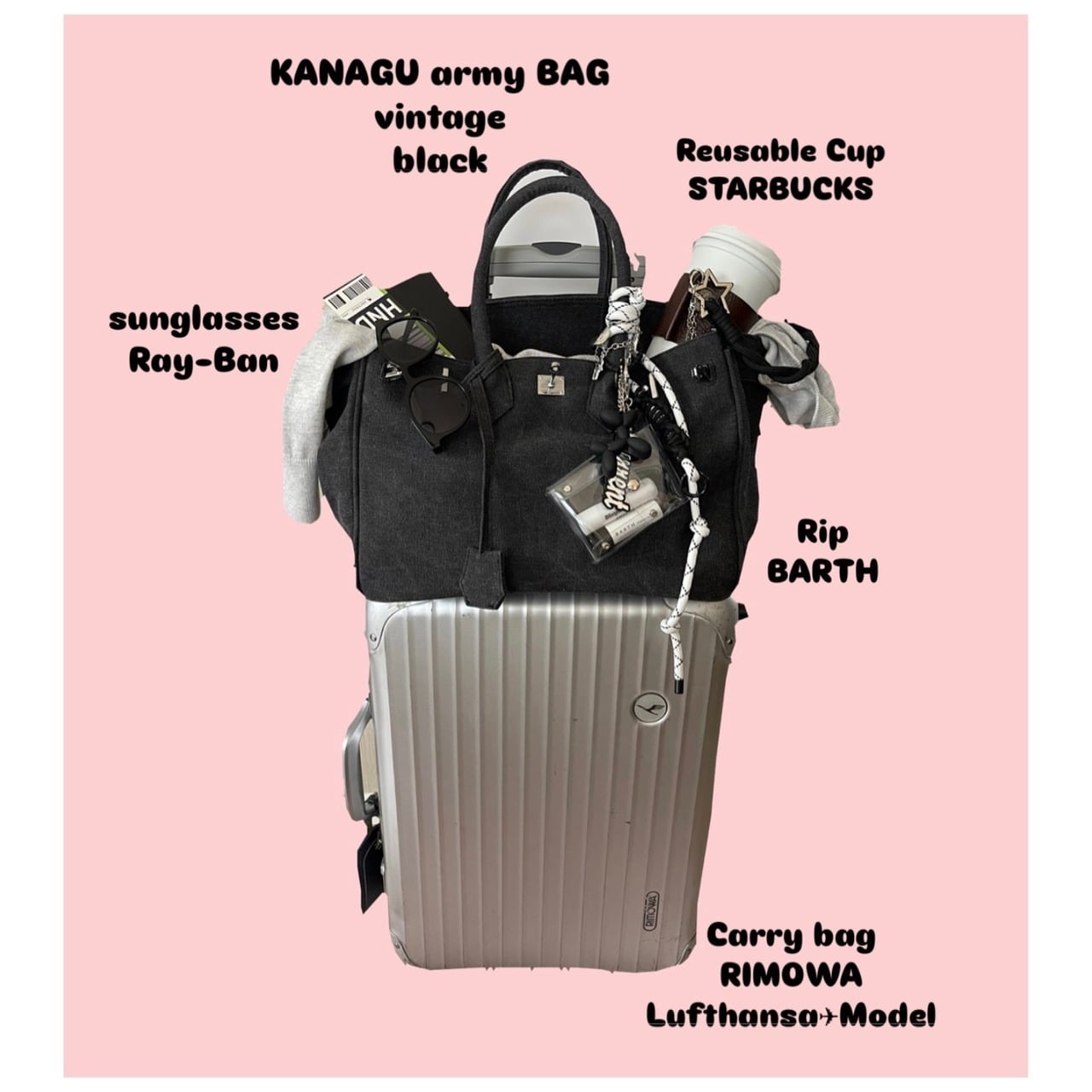バッグ meong blue KANAGU ArmyBAG vintage black 予約販売】KANAGU Army BAG / Vintage Black / Fitness & logo charm