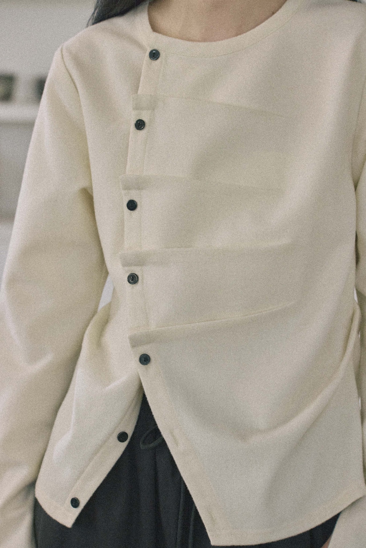 DU260708 Tuck Design Button Tops