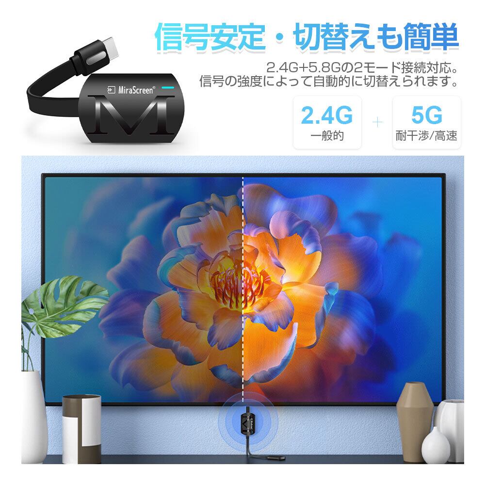 ミラーリング ワイヤレスHDMI 無線HDMI Miracast ストリーミング端末