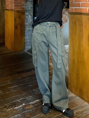 Washed denim cargo pants（ウォッシュドデニムカーゴパンツ）c-423