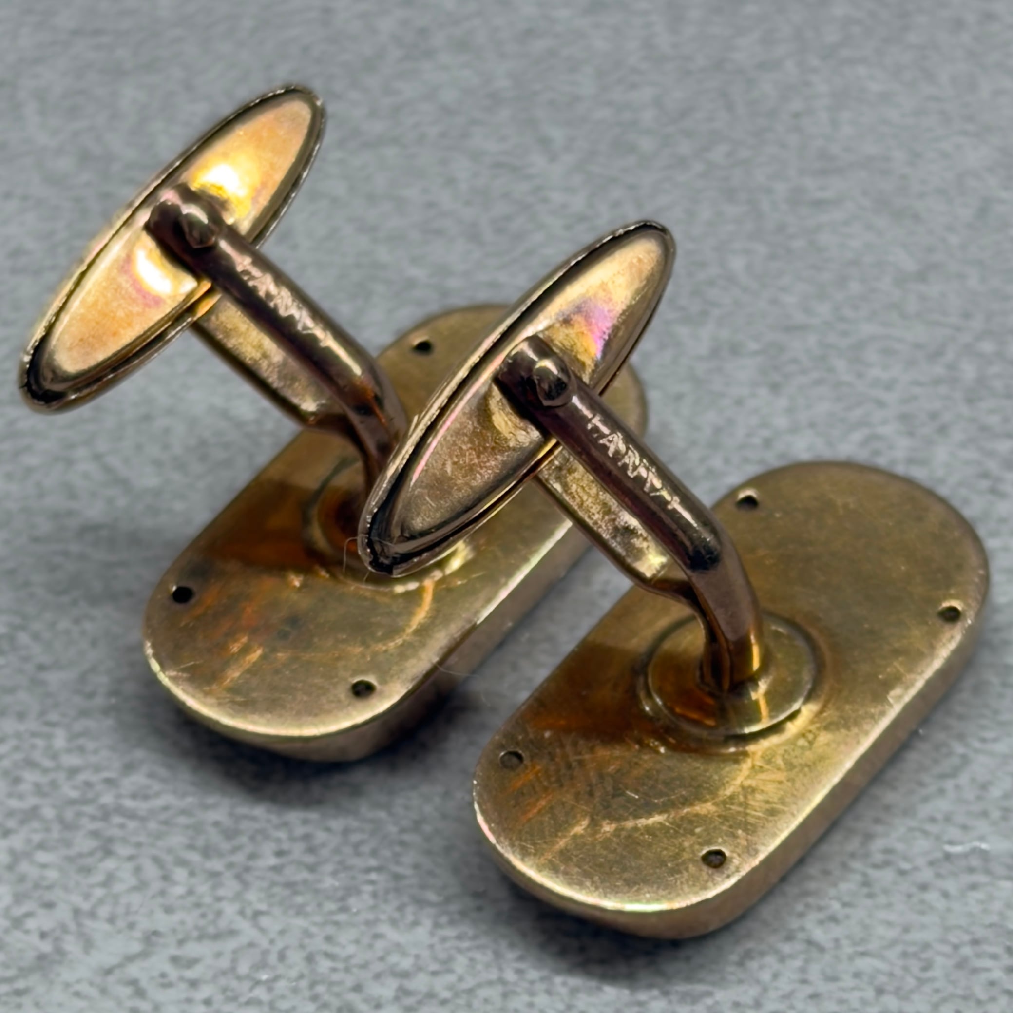 ヴィンテージカフス　金　1g × 2 FINE GOLD 999.9 カフス - old Art Antique&Vintage ヴィンテージカフス 金 1g × 2 FINE