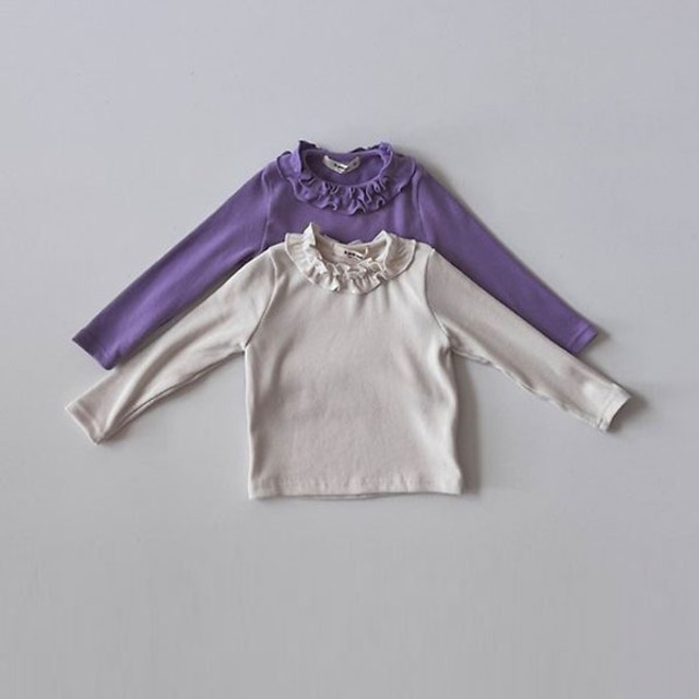 ルプティモ / le petit mo / オブスリブフリルTシャツ / 韓国子供服 / キッズ / 26winter〖取寄〗*XS~XL*