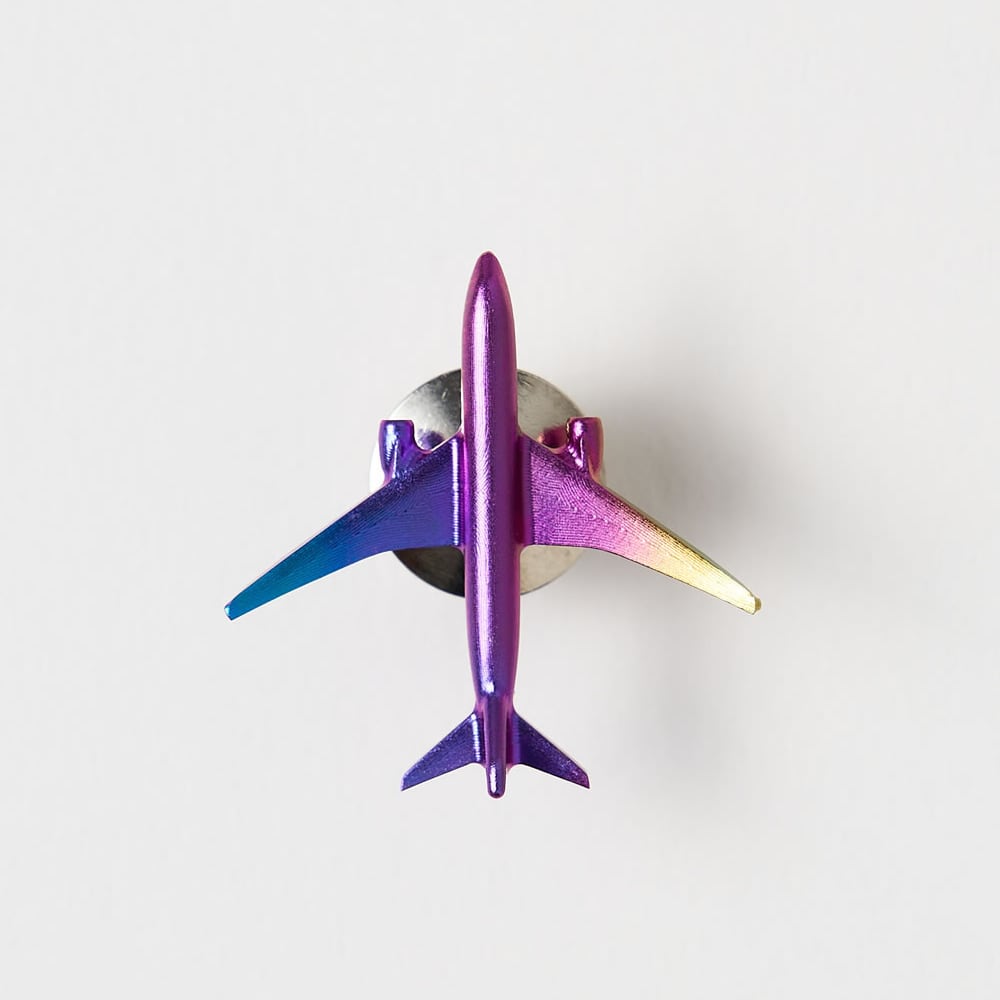 チタン製 飛行機 高級ピンバッジ（小）航空機 アクセサリー | ysecshop