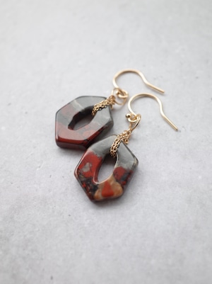 Jasper  - Graphical Hook Earrings  -