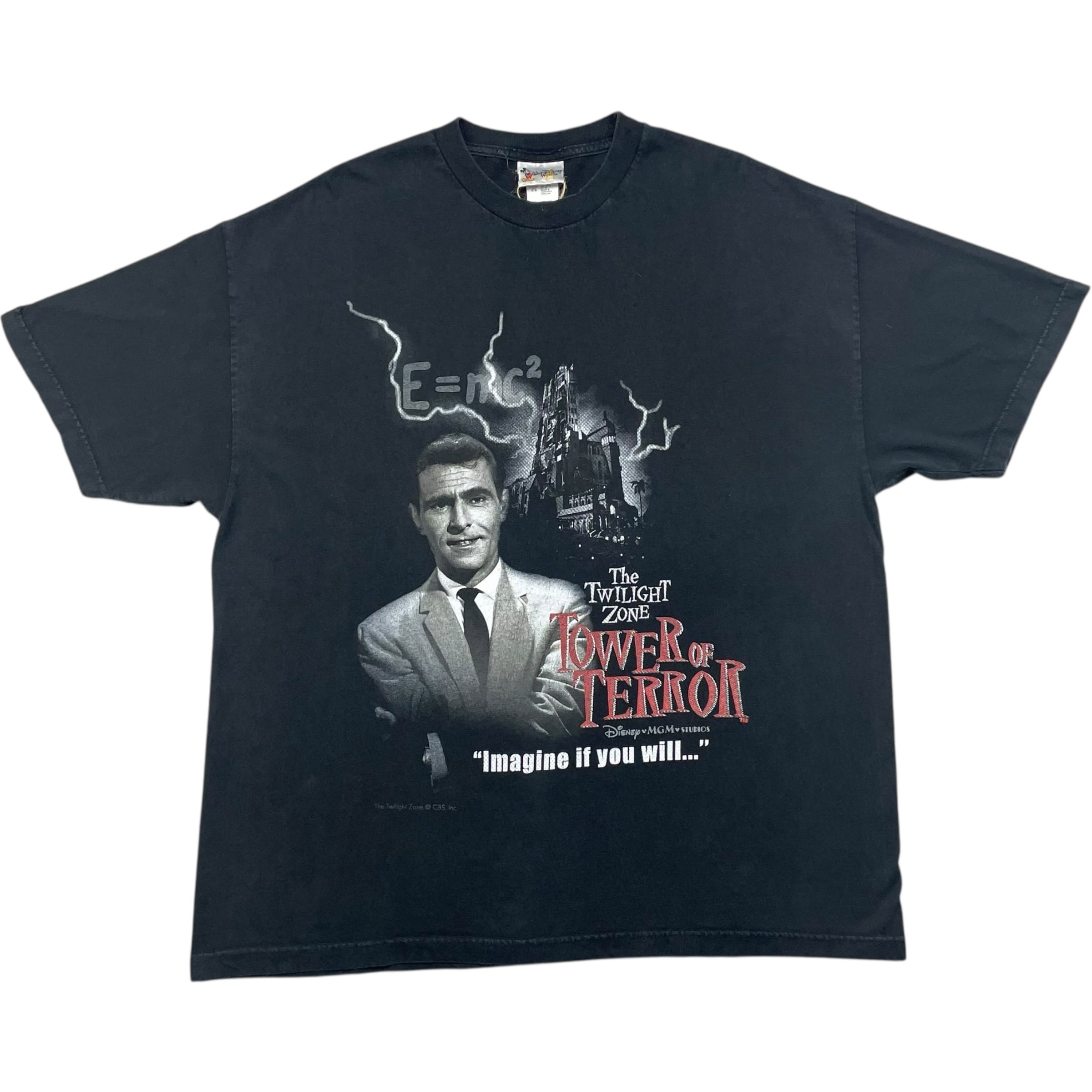 《XXL》 Disney ディズニー Tシャツ タワー・オブ・テラー プリント ブラック no.7651