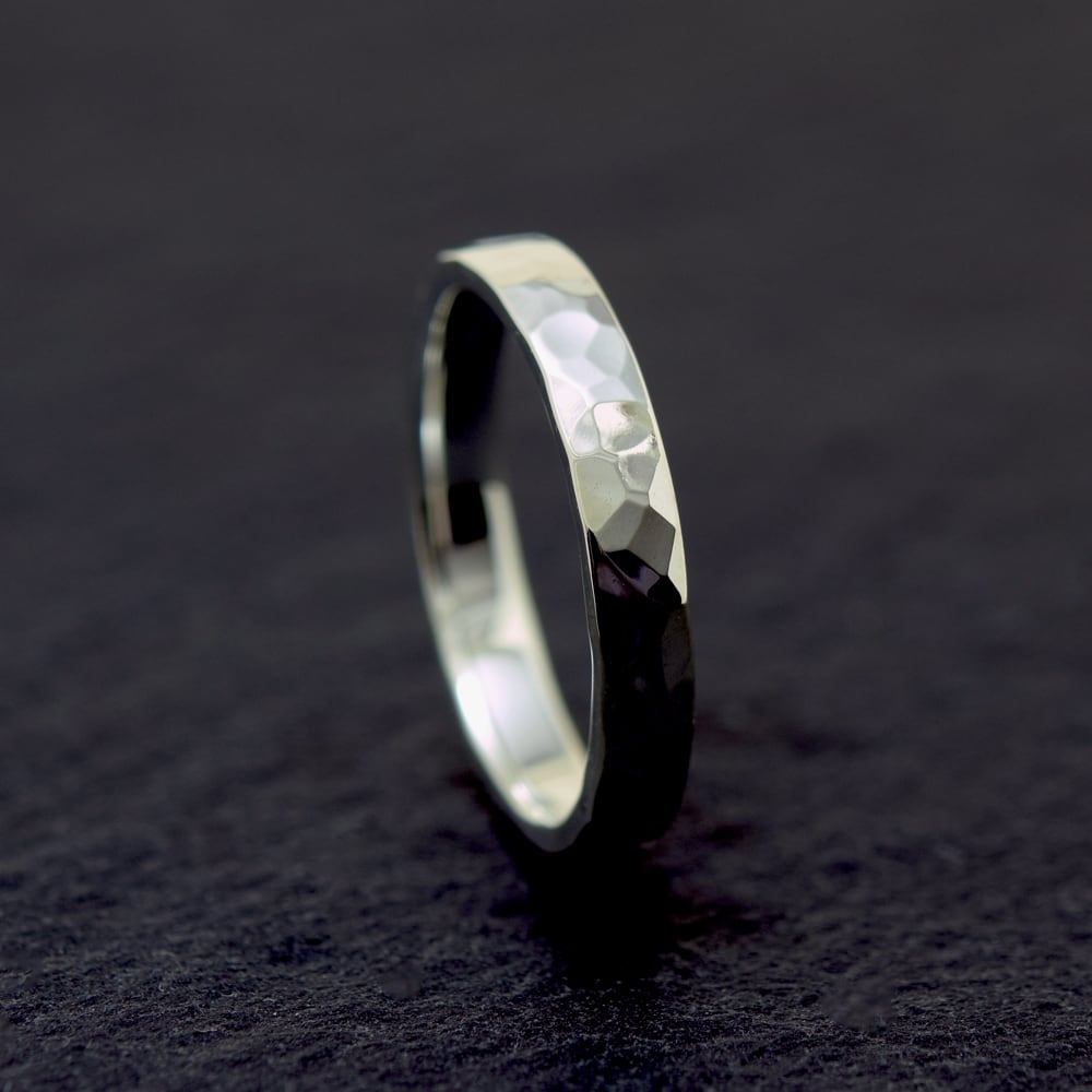 ◆受注製作 Bump Ring 鎚目/ 3mm Silver ring / シルバーリング