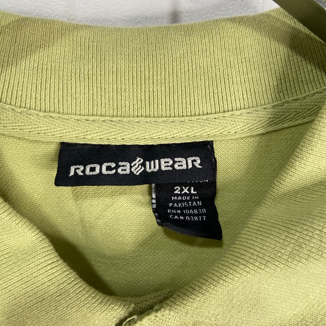 タグ付き未使用品 ROCAWEAR ワンポイントロゴポロシャツ XXL 緑